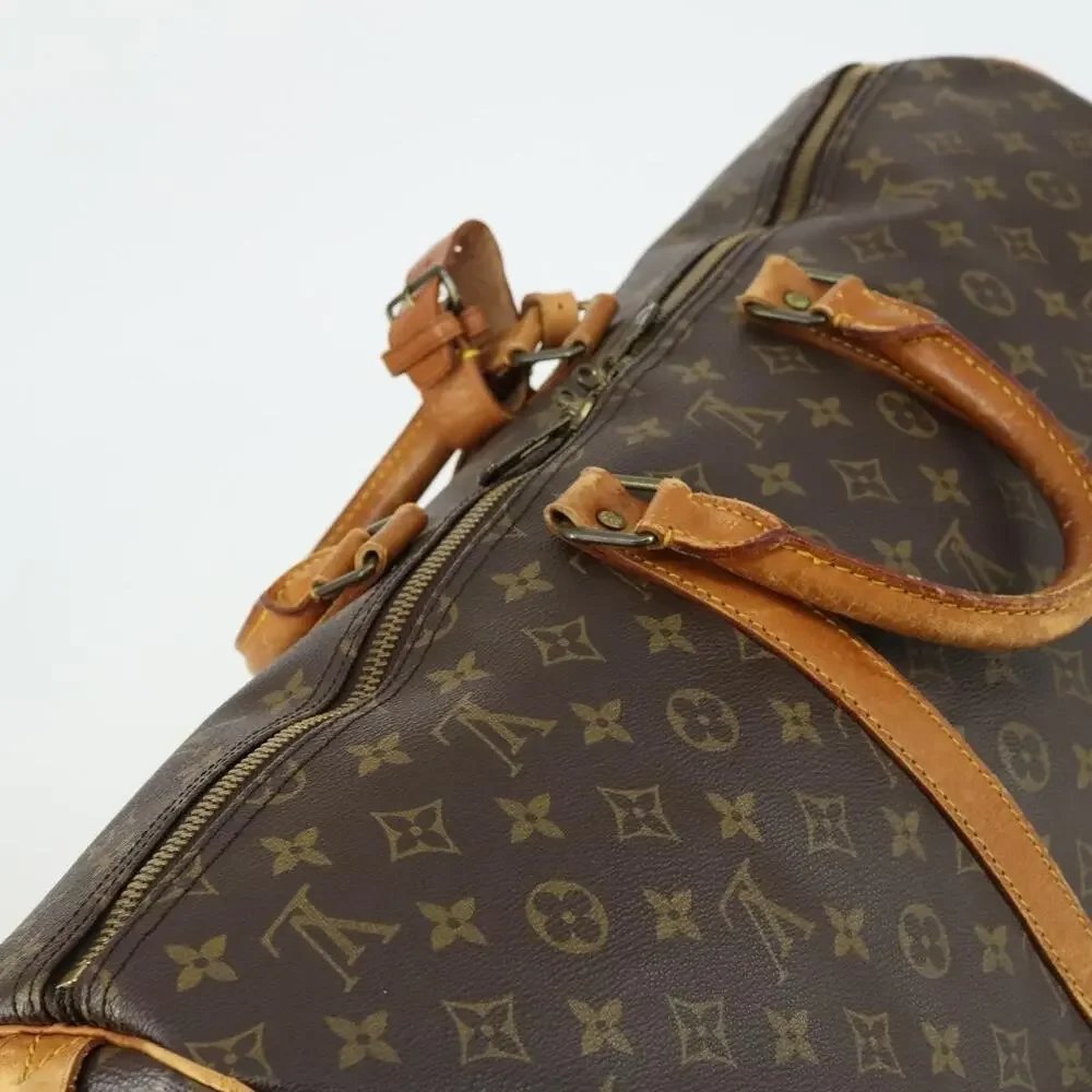 Louis Vuitton Monogram Keepall 55 Travel Bag Brown